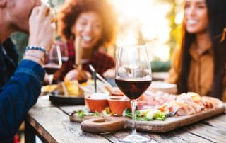 Happy,Family,Having,Barbecue,Party,In,Backyard, ,Young,Friends